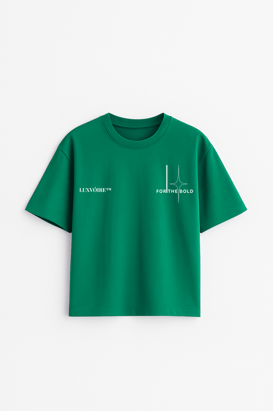 LUXVÓIRE™️ GREEN OVERSIZED GRAPHIC T-SHIRT