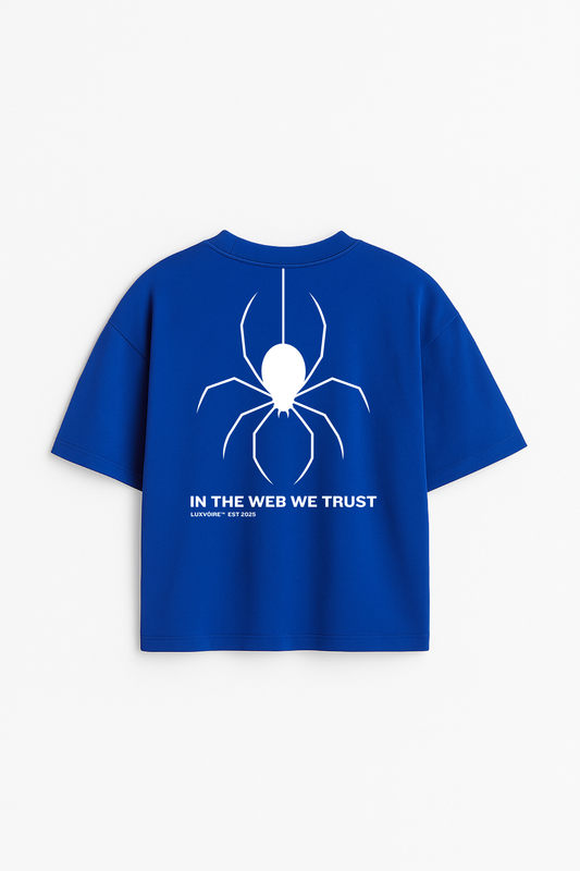 LUXVÓIRE™️ "IN THE WEB WE TRUST" OVERSIZED T-SHIRT
