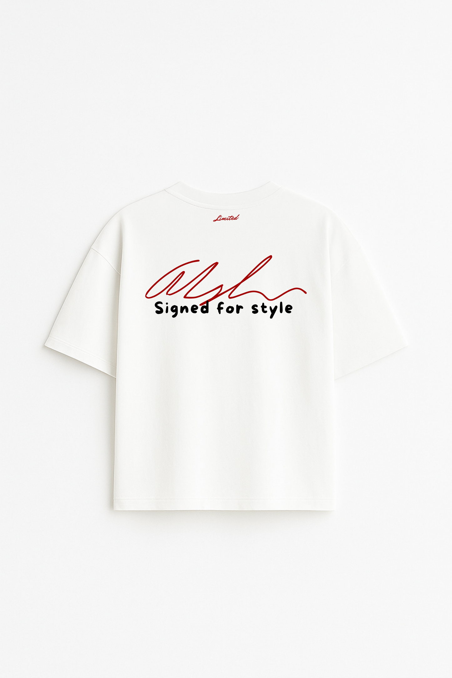 LUXVÓIRE™️ SIGNATURE SCRIPT TEE – WHITE