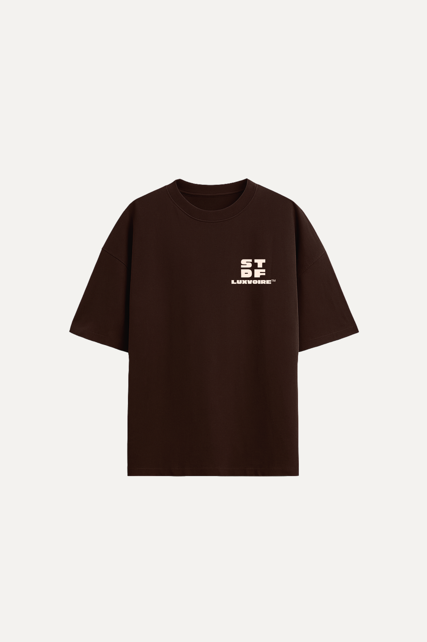 LUXVÓIRE™️ STDF CORE GRAPHIC TEE – COCOA BROWN