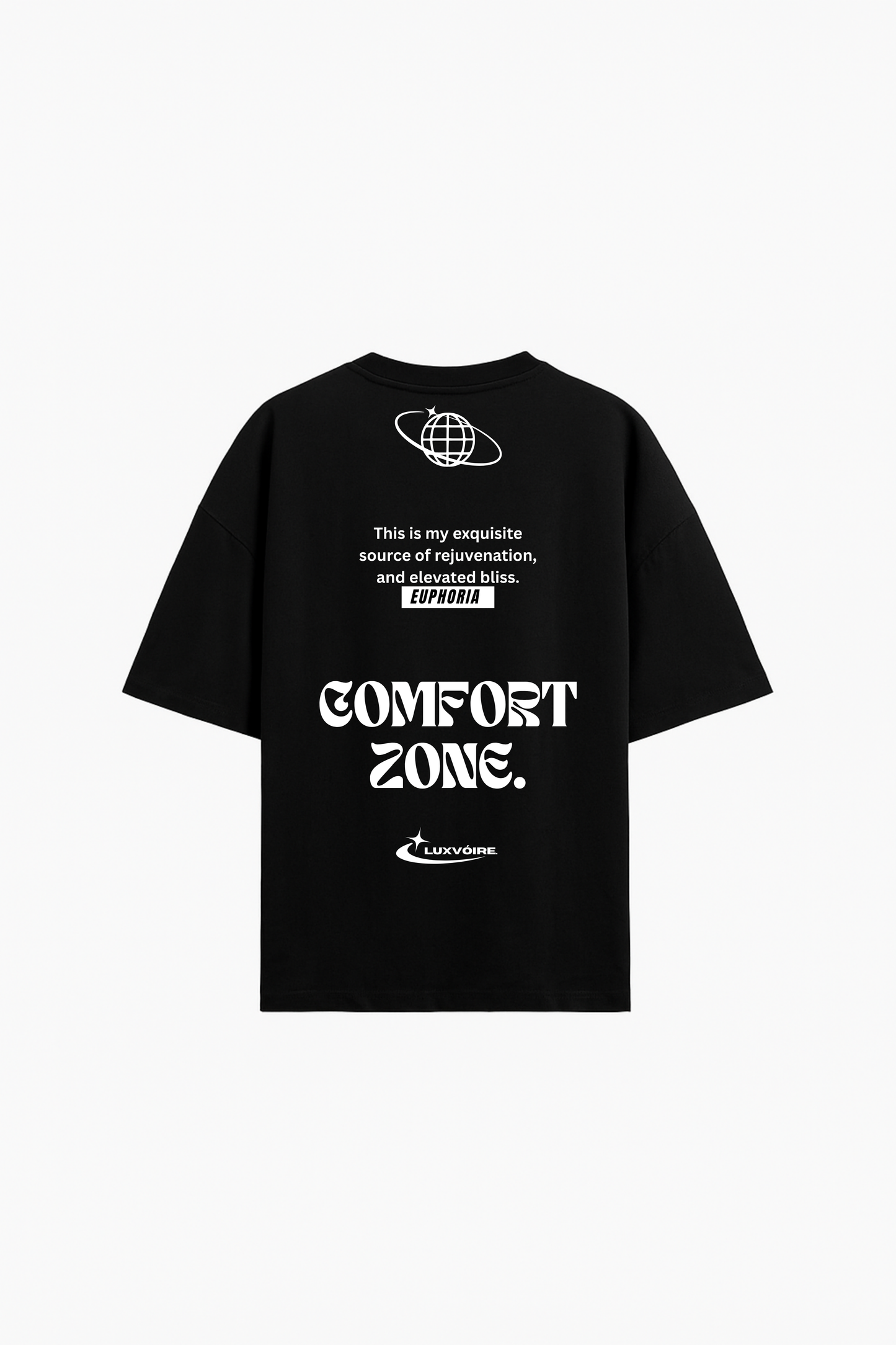 LUXVOIRE™ "COMFORT ZONE" PREMIUM GRAPHIC TEE – ELEVATED BLISS EDITION