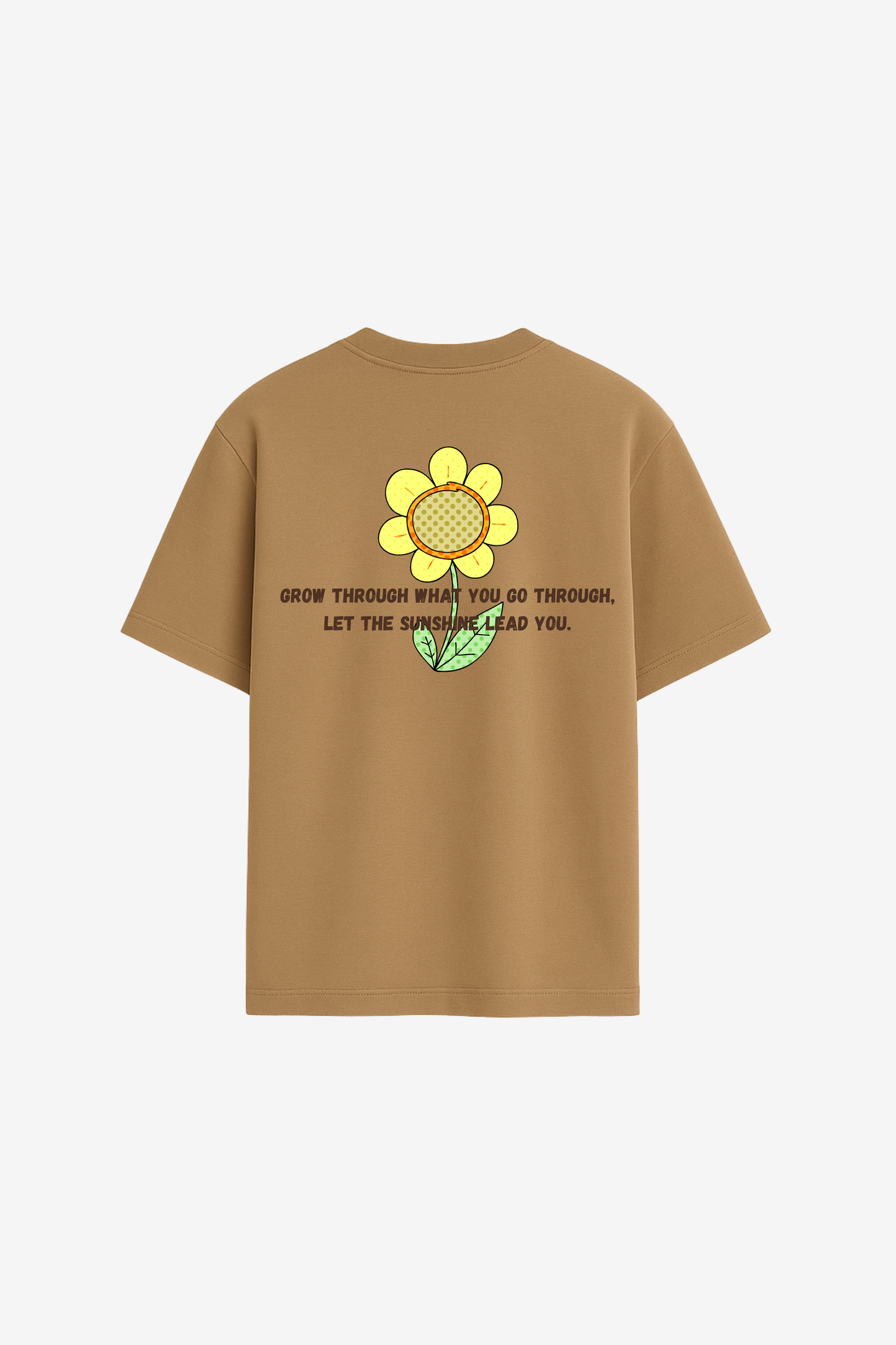 LUXVÓIRE™ BLOOM EDITION PREMIUM GRAPHIC TEE – SANDSTONE BROWN