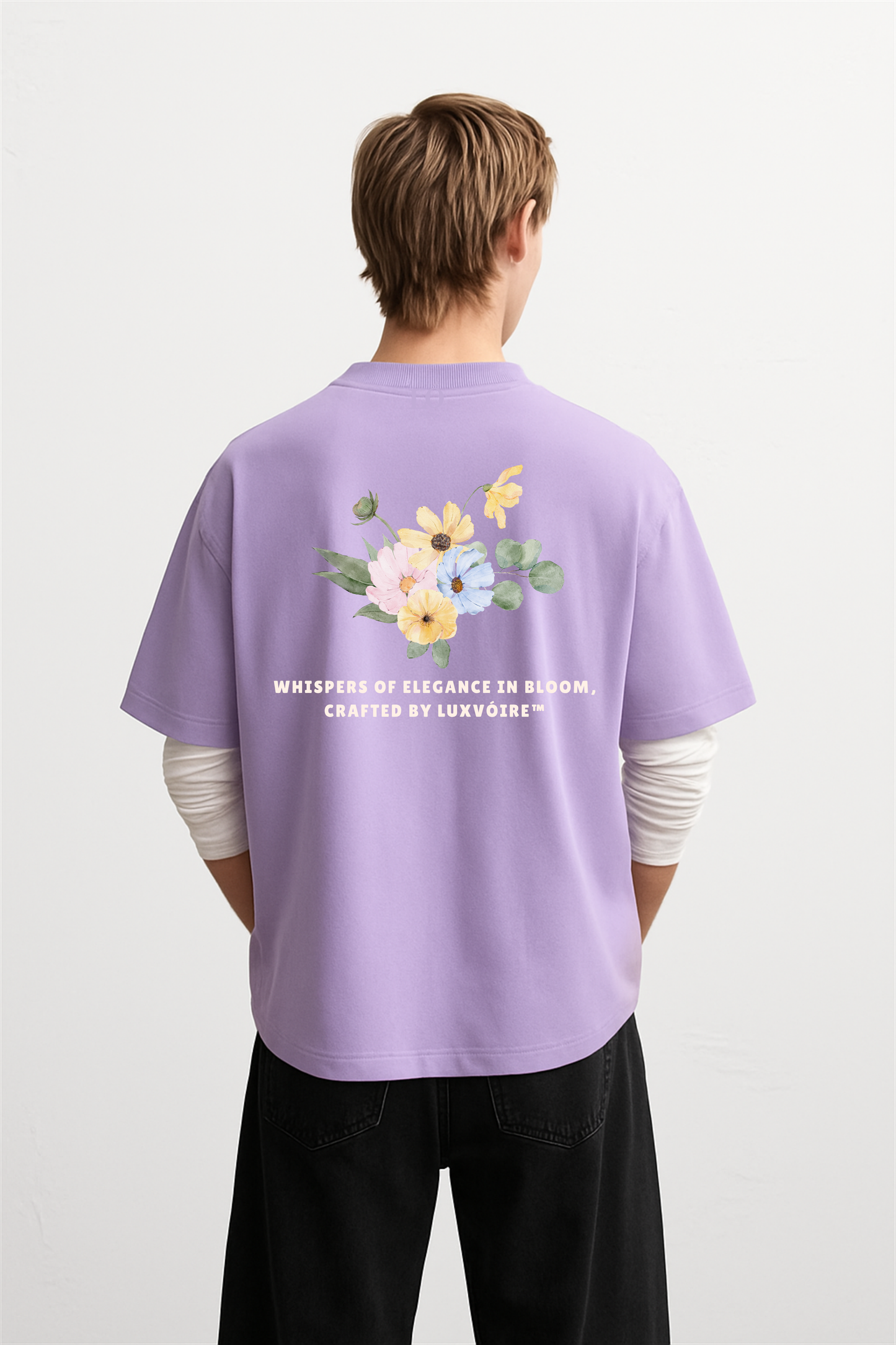 LUXVÓIRE™ BLOOM ÉLÉGANCE OVERSIZED TEE