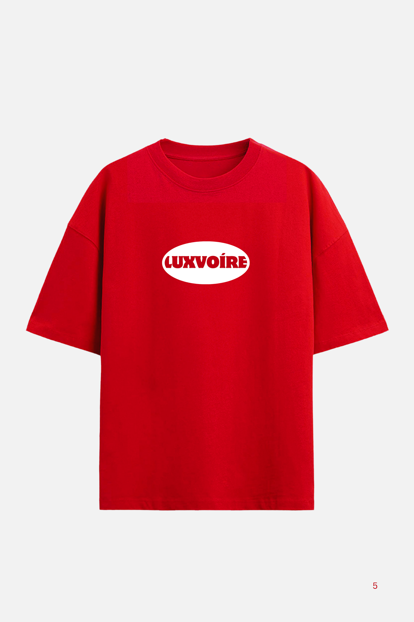 LUXVÓIRE™ CALM & STEADY SIGNATURE TEE – SCARLET EDITION
