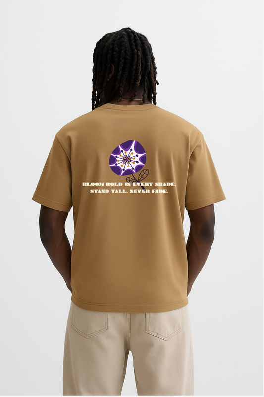 LUXVÓIRE™ BLOOM EDITION GRAPHIC TEE - COCOA BROWN