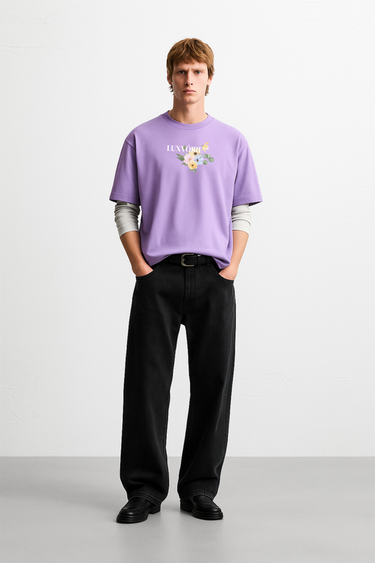 LUXVÓIRE™ BLOOM ÉLÉGANCE OVERSIZED TEE