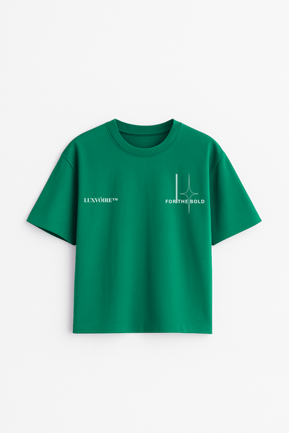 LUXVÓIRE™️ GREEN OVERSIZED GRAPHIC T-SHIRT