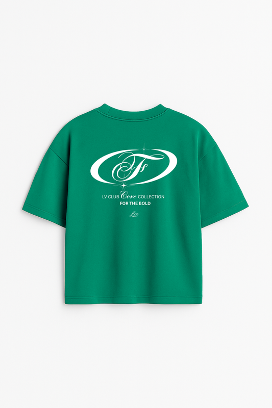LUXVÓIRE™️ GREEN OVERSIZED GRAPHIC T-SHIRT