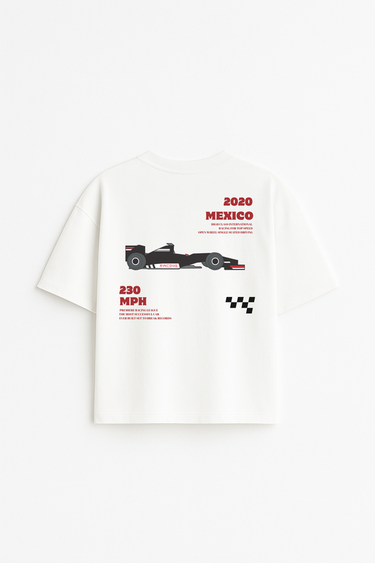 LUXVÓIRE™️ GRAND PRIX HERITAGE OVERSIZED TEE – MEXICO EDITION