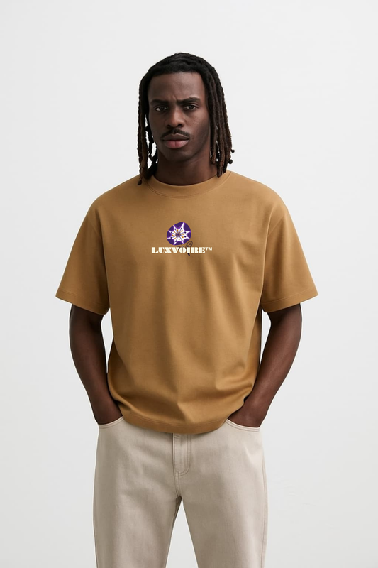 LUXVÓIRE™ BLOOM EDITION GRAPHIC TEE - COCOA BROWN