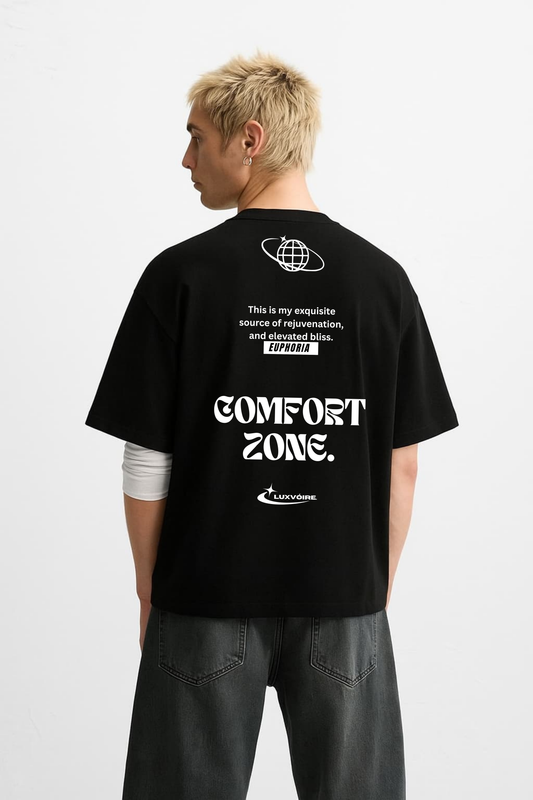 LUXVOIRE™ "COMFORT ZONE" PREMIUM GRAPHIC TEE – ELEVATED BLISS EDITION